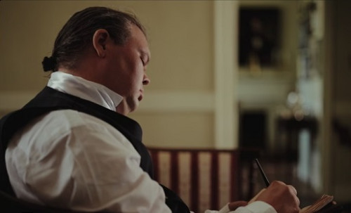 photo of the filmed actor portraying Apess