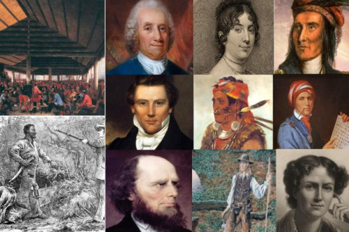 collage of photos from the American Visions website