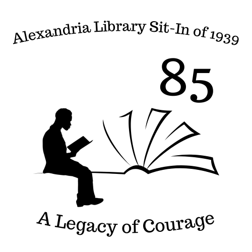 Image of a grey/white checkerboard with outline of a person sitting and reading a book, outline of a book and the number 85.